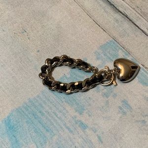 American Eagle Leather/Chain Link Bracelet